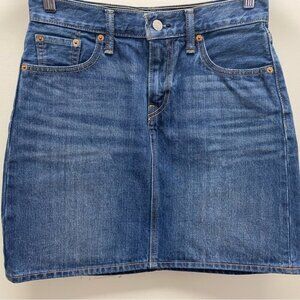 Levis Blue A-Line Mini Skirt Casual Size 26